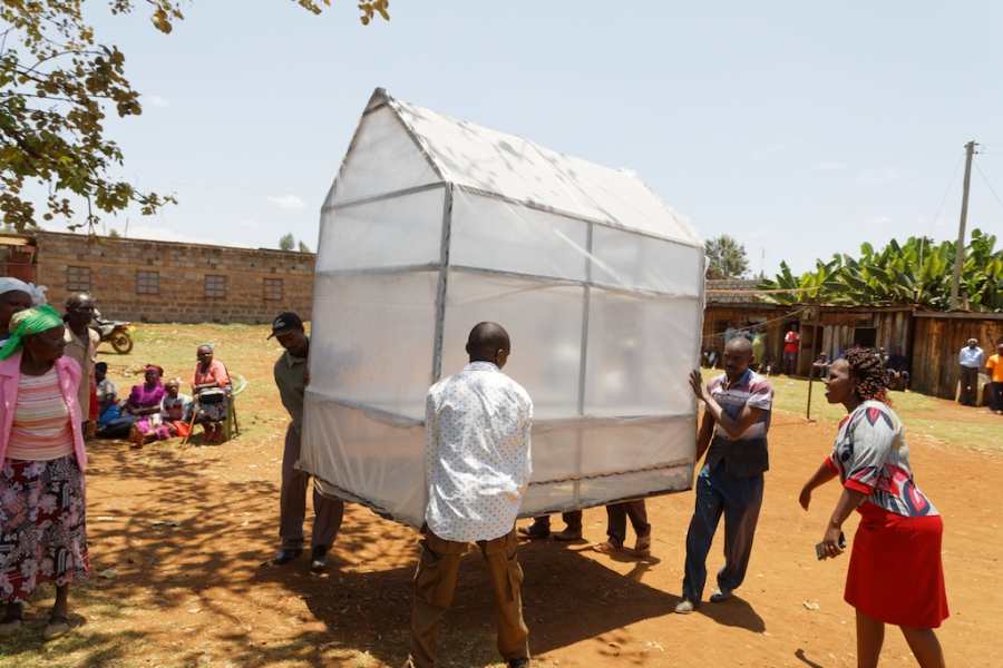 Visiting farmers in Kirinyaga County, Kenya